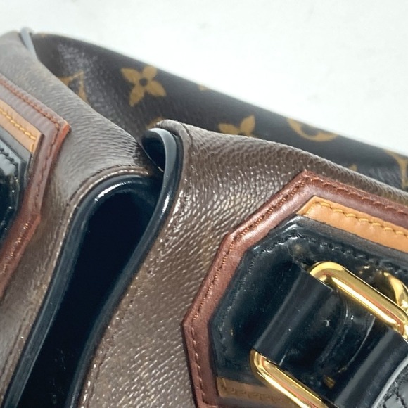 LOUIS VUITTON Black Monogram Canvas Shoulder Bag - Picture 12 of 16